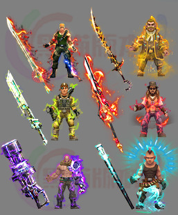 传奇剑甲素材 传奇复古高清素材 250316-A1剑甲分体