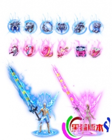 编号：6-1-AA03男女剑甲1套+首饰