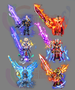 传奇素材 传奇剑甲素材 复古单职业高清素材 241105-A9剑甲分体