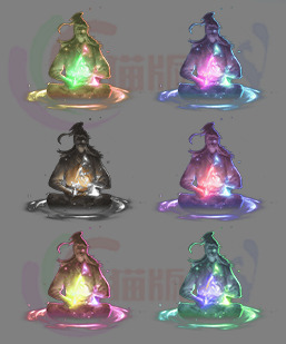 251119-B17修仙打坐UI 传奇UI高清素材