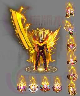 传奇素材 251106-A16黄金屠龙男武器衣服套装剑甲带首饰