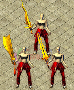 260318-A20传奇黄金天界银蛇 雷霆剑 屠龙武器素材