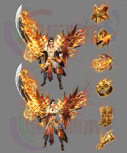 251206-A12传奇男女剑甲素材 传奇剑甲高清素材