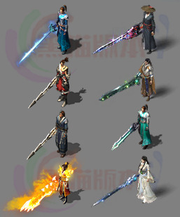 251129-B8复古武侠风格怪物素材 传奇怪物高清素材