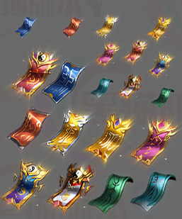 260129-A75动态传奇道具素材 进阶护符 符纸大小2套10组