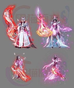 251119-B33成鱼落雁 传奇时装特效高清素材