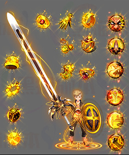 传奇素材 传奇剑甲素材 复古单职业高清素材 241106-A9剑甲分体