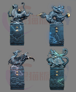 251211-B12四圣兽 传奇UI高清素材