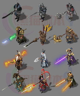 251201-B1三国武将怪物素材 传奇怪物高清素材