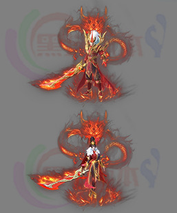 251116-B29烈焰龙魂 传奇时装高清素材