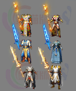 传奇剑甲素材 传奇复古高清 250222-A10沉默三职业剑甲分体