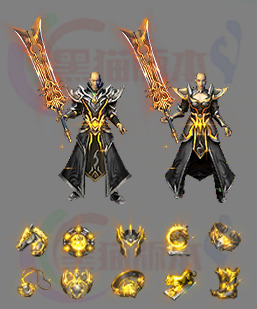 251116-B7黑金男女剑甲 传奇剑甲高清素材