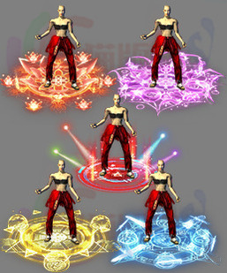 260318-A02传奇四季花期 酷炫传奇人物光环特效光环素材