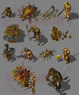 251203-B36金银色盛大原版触龙神祖玛沃玛教主 传奇怪物高清素材