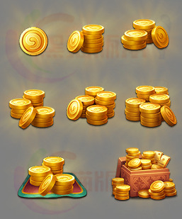 251130-A56特效充值金币道具素材 传奇道具高清素材