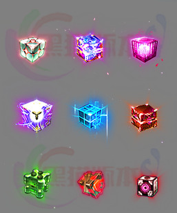 250501-A30传奇法宝素材 高清动态特效四格魔方 特殊装备