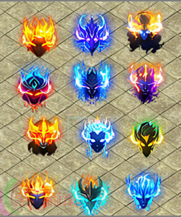 260318-A29传奇道具素材 道具面具四格装备素材