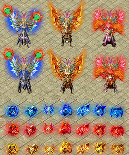 260124-A019传奇剑甲高清素材 带首饰 带右手武器内观和外观