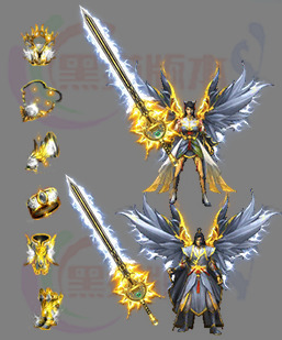 传奇素材 251106-A26-剑侠情缘男女剑甲带首饰套装