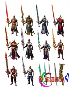 8-31-AA07男10组武侠男衣服+裸模