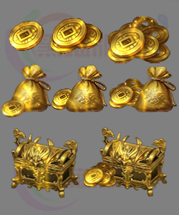 260120-A023动态传奇道具素材充值道具-金币素材