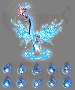 251203-B33冰魔单职业怪物 传奇剑甲高清素材